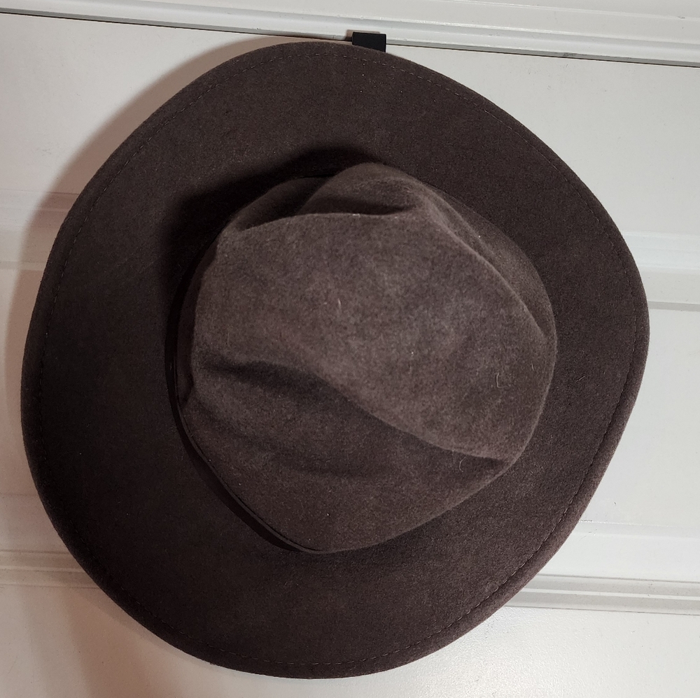 Scala Classico Crushable Wool Felt Outback Hat Brown Medium